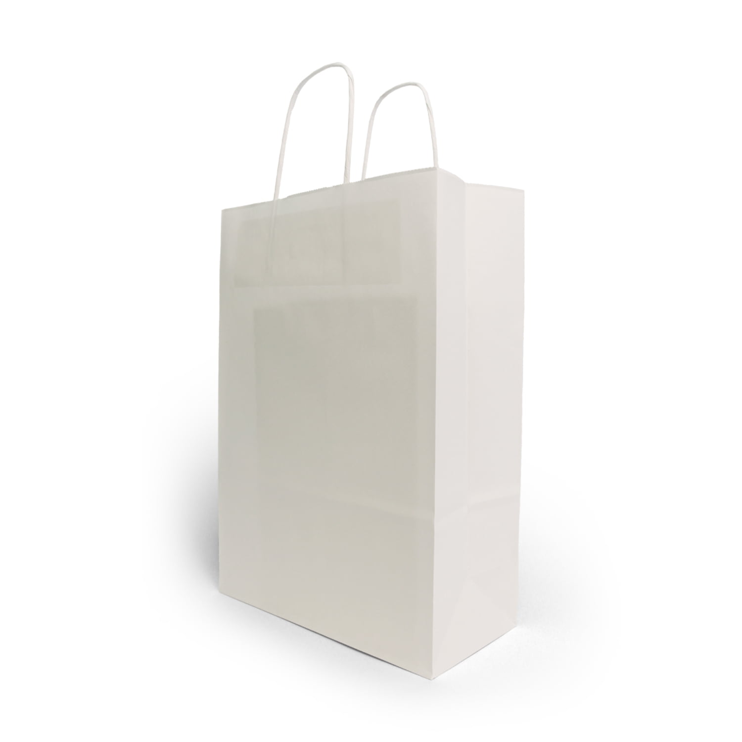 Papirnate vrećice s pletenom ručkom - bijela - 260x120x350